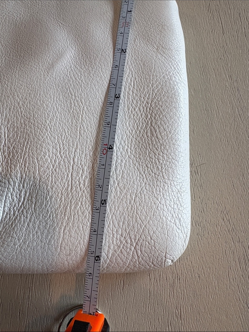 Michael Kors White Leather Clutch with Gold Chain Accent - Picture 7 of 7